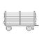 Timber Carrier. Hand-drawn vector illustration on white background. EPS10
