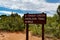 Timber Creek Overlook Trail sign at Kolob Canyons