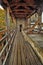 Timber details of a curtain wall in Tallinn, Estonia