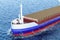 Timber export, wood trade from Russia concept. Russian freighter