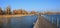 Timber footbridge connecting Rapperswil and Hurden. Lake Obersee