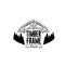 Timber frame house emblem. Vector design for logotype, label, badge, t-shirt or for other type of graphic. Woodwork