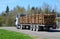 Timber harvesting. Truck with logs