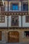 Timber houses alongside a narrow street in La Alberca village in