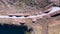 Timber stacks aerial at Bonny Glen in County Donegal - Ireland