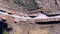 Timber stacks aerial at Bonny Glen in County Donegal - Ireland