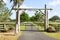 Timber structured farm entrance