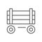 Timber trailer line outline icon