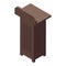 Timber tribune icon isometric vector. Audience public speech podium