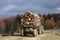 Timber truck in the mountains