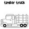 Timber truck transportation vector art