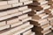 Timber, wood building material for background and texture. details wood production spike. composition wood products. abstract back
