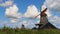 Timbered Windmills of Zaanse Schans in Zaandem, Holland Netherlands.