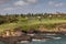 Timbers Kauai Ocean Golf Course and Kukii Point lighthouse, Nawiliwili, Kauai, Hawaii, USA