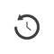 Time back vector icon