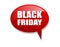 Time for black friday sale! Red speech bubble