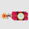 Time bomb explosive  isolated vector illustration