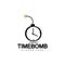 Time bomb logo vector icon ilustration design template