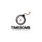 Time bomb logo vector icon ilustration design template
