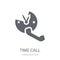 Time call icon. Trendy Time call logo concept on white background from Communication collection