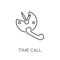 Time call linear icon. Modern outline Time call logo concept on