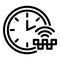 Time carsharing icon, outline style