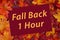 Time Change Greeting Card Fall Back