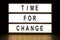 Time for change light box sign board