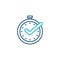 Time chronometer line style icon