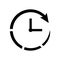 Time and clock icon. Time management and deadline alarm icon.