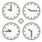 time clock round watch hour ten quoter half icon simple vector