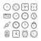 Time and clocks icons