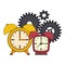 Time clocks watch alarm cartoon