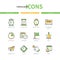 Time concept - modern line design style icons set