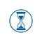 Time conceptual stylized icon. Old-fashioned hourglass isolated