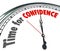 Time for Confidence Clock Words Good Positive Can Do Attitude