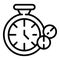 Time contraception icon outline vector. Education day