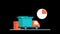 On time courier parcel delivery animation transparent vector motion graphics
