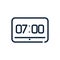 Time digital clock timer hour linear design