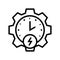 time of energy saving line icon vector illustration