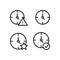 time, exclamation, star, check sign icons. Element of outline button icons. Thin line icon for website design and development, app