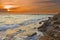 Time exposure of waves on gulf of mexico