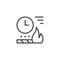 Time fireworks charge line outline icon