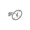 Time flies line icon