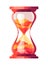Time flows like sand in an hourglass