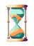 Time flows like sand in an hourglass