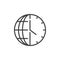 Time globe outline icon