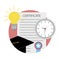 Time for graduation college icon vector
