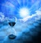 Time Hourglass Background Sun Sky Eternity