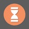 Time, Hourglass flat icon. Round colorful button, circular vector sign with shadow effect. Flat style design.